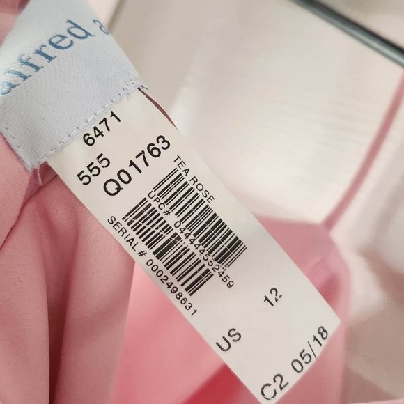 Alfred Dunner NWT Hi-Low Draped Spaghetti Strap Dress in Tea Rose Pink Size 12 - Picture 3 of 3